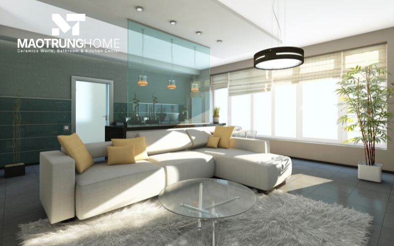 Tông màu xám bê tông đặc trưng che khuyết điểm bề mặt hoàn hảo