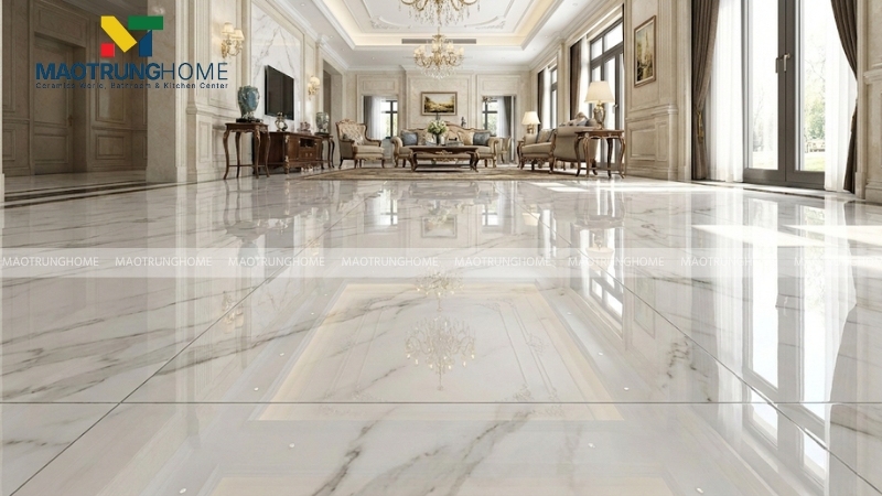 Gạch lát sàn khổ lớn 80x160cm bề mặt bóng kính Polished