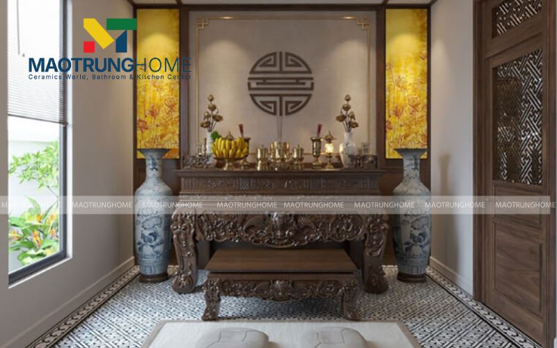 Sự tối giản đầy sang trọng trong thiết kế phòng thờ đương đại