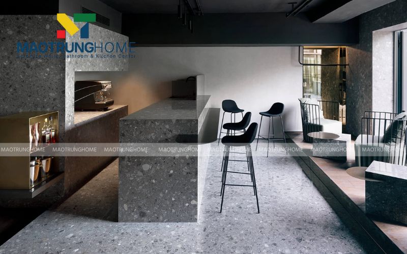 Bề mặt gạch Terrazzo hiện đại chống bám bẩn và chống trơn hiệu quả