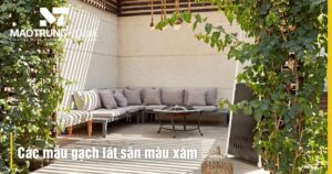 Các mẫu gạch lát sân màu xám