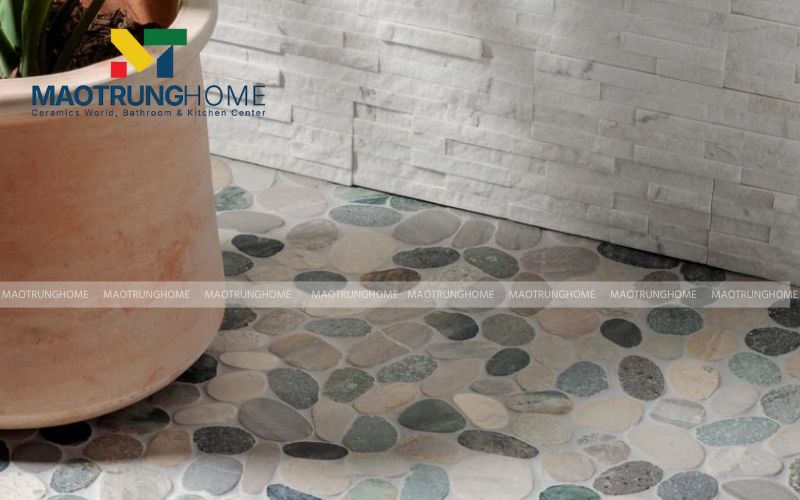 Gạch giả sỏi 40x40 mẫu gạch kinh điển cho nhà tắm hiện đại