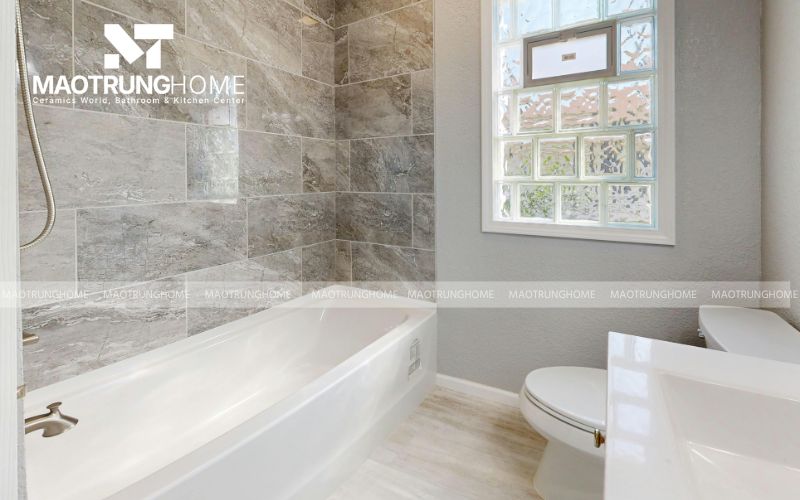 Gạch giả sỏi 40x40 mẫu gạch kinh điển cho nhà tắm hiện đại