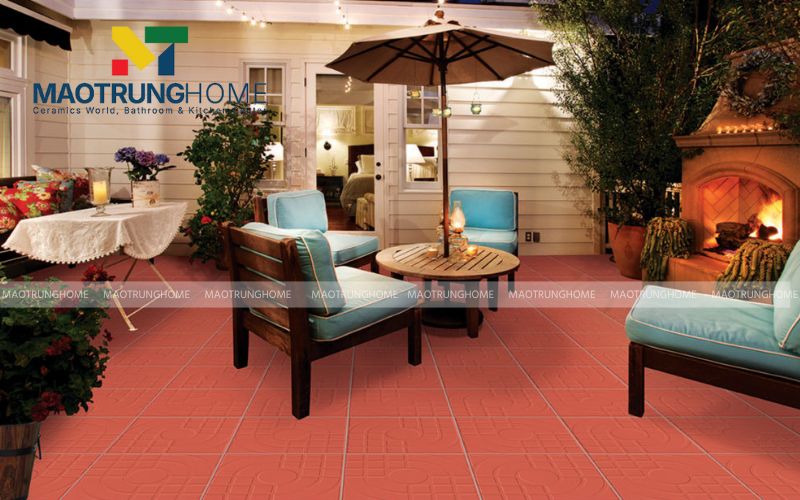Các mẫu gạch lát sân vườn 40x40 Cotto mang lại cảm giác mát chân
