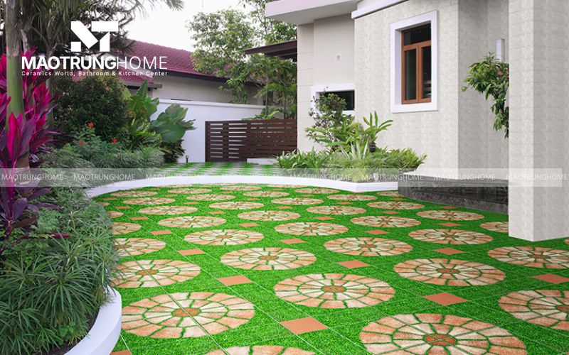 Gạch giả cỏ 40x40 mang lại vẻ đẹp thiên nhiên không tốn công chăm sóc