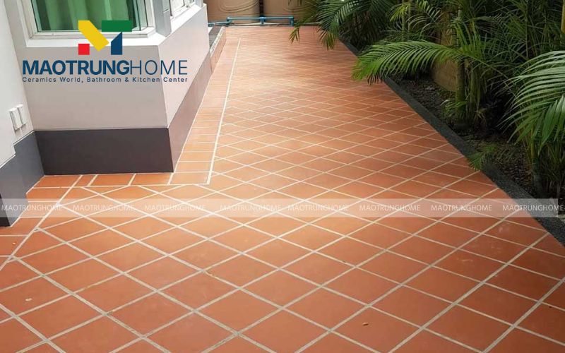 Gạch Cotto 40x40 tráng men chống rêu mốc cho khu vực ngoài trời