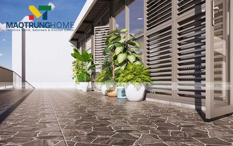 Sự lựa chọn hoàn hảo cho khu vực quanh hồ cá với gạch giả đá 40x40
