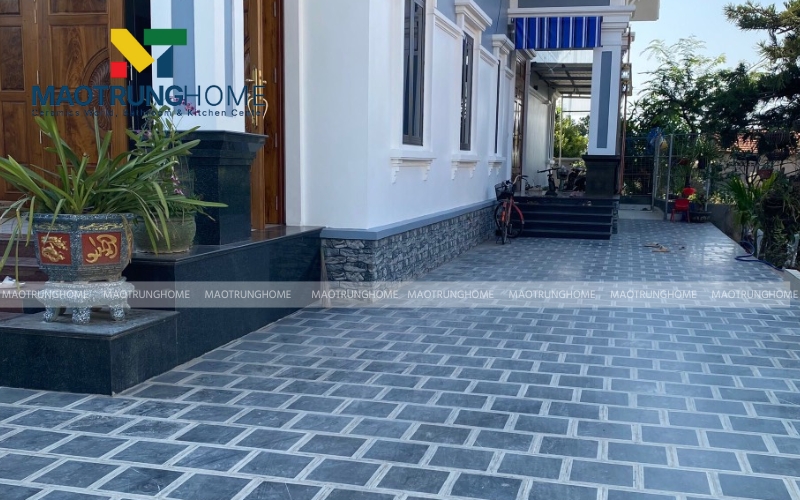 Gạch patchwork mang lại sự mới lạ và cá tính cho sàn ngoại thất