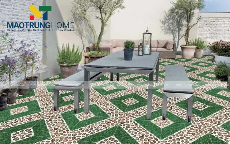 Gạch giả cỏ 50x50 giải pháp xanh mát không tốn công chăm sóc