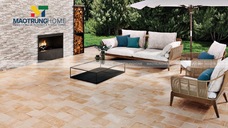 Gạch thẻ Porcelain và Granite cao cấp lát sân (Mẫu 1)
