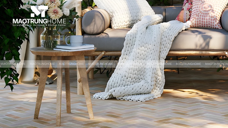 Gạch thẻ Porcelain và Granite cao cấp lát sân (Mẫu 2)