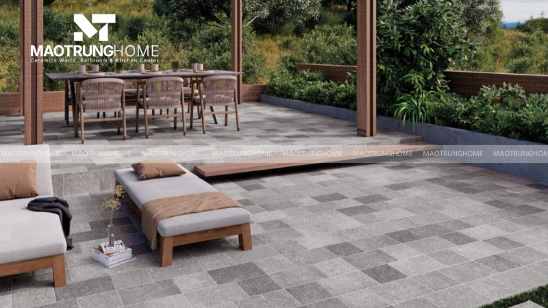 Gạch thẻ Porcelain và Granite cao cấp lát sân (Mẫu 4)