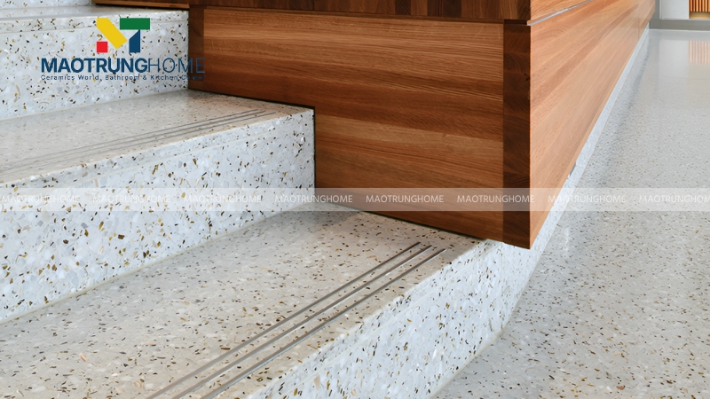 Gạch Terrazzo lát cầu thang (Mẫu 4)