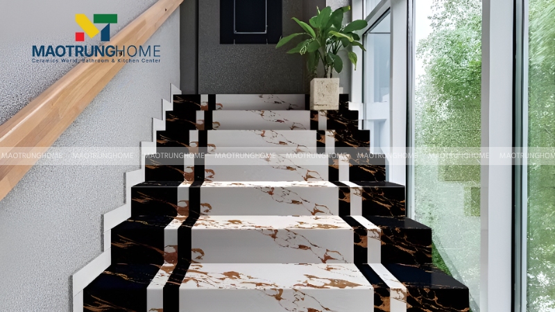 Gạch lát cầu thang vân đá Marble (Mẫu 1)