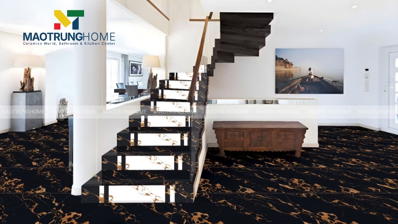 Gạch lát cầu thang vân đá Marble (Mẫu 3)