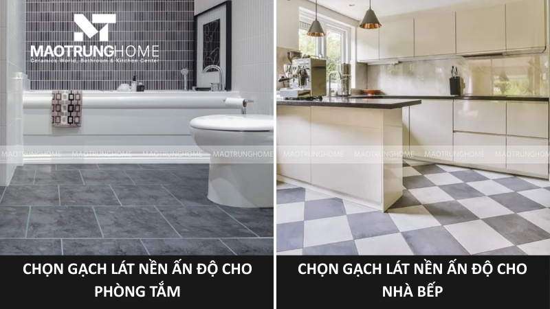 Chọn gạch lát nền Ấn Độ cho phòng tắm và nhà bếp