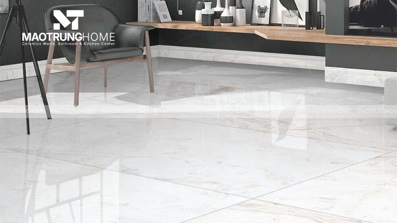 Gạch thạch anh bóng kiếng vân Marble sang trọng (Mẫu 4)
