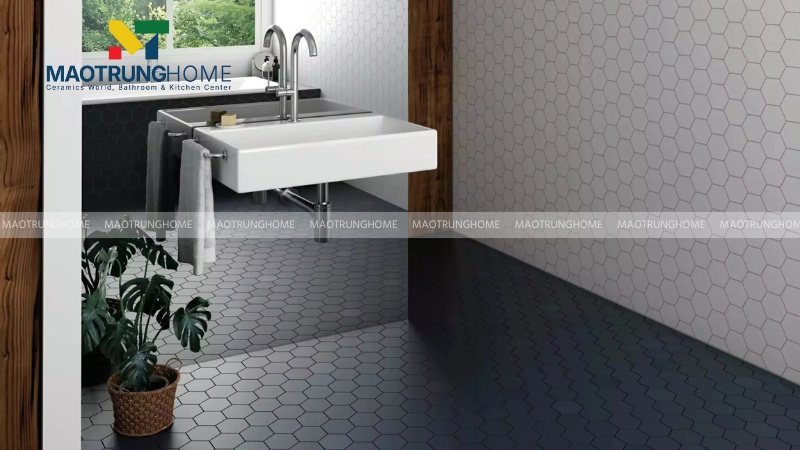 Gạch xanh đen bề mặt men mờ chống trơn (Mẫu 5)
