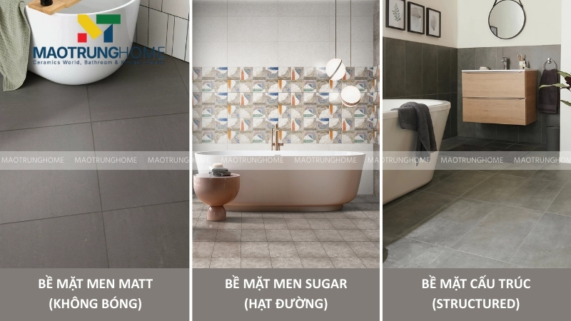 Phân loại bề mặt gạch chống trơn phổ biến