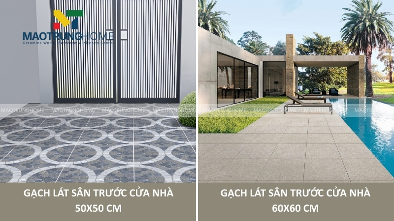 Chọn kích thước 50x50 và 60x60 cho diện tích lớn