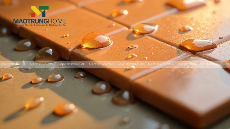 Gạch lát sân trước cửa nhà cần có khả năng chống thấm nước và rêu mốc