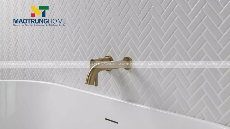 Gạch mosaic xương cá ốp nhà tắm (Mẫu 1)