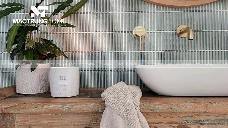 Gạch mosaic thanh que ốp nhà tắm (Mẫu 4)