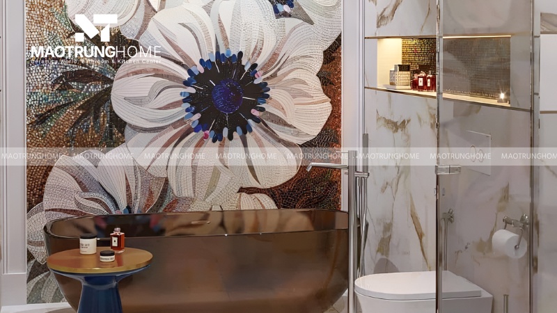 Gạch mosaic tranh nghệ thuật ốp nhà tắm (Mẫu 2)