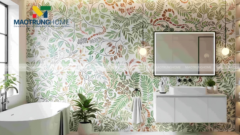 Gạch mosaic tranh nghệ thuật ốp nhà tắm (Mẫu 4)