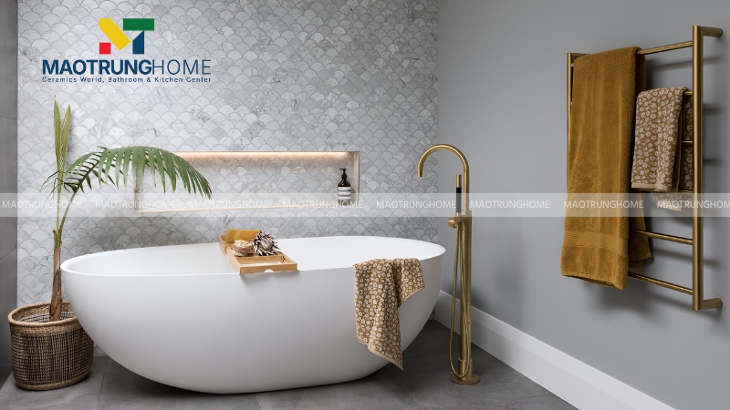 Gạch mosaic vảy cá ốp nhà tắm (Mẫu 4)