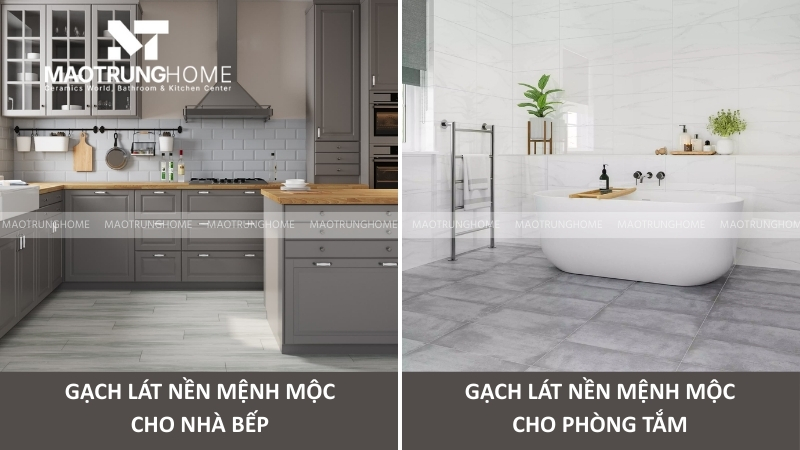 Cách lựa chọn gạch cho nhà bếp và phòng tắm