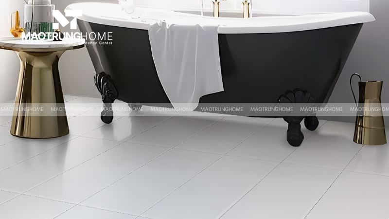 Gạch trắng đơn sắc bề mặt mờ (Mẫu 3)