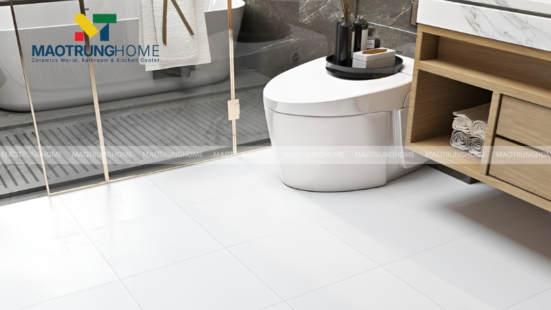 Gạch trắng đơn sắc bề mặt mờ (Mẫu 4)