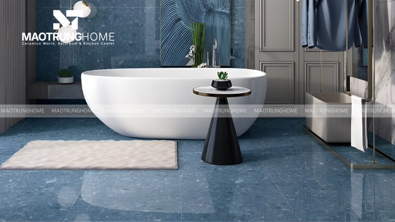 Mẫu gạch màu xanh navy và xanh coban sang trọng (Mẫu 6)