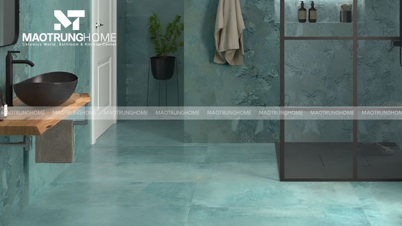 Mẫu gạch màu xanh ngọc bích và xanh mint (Mẫu 5)