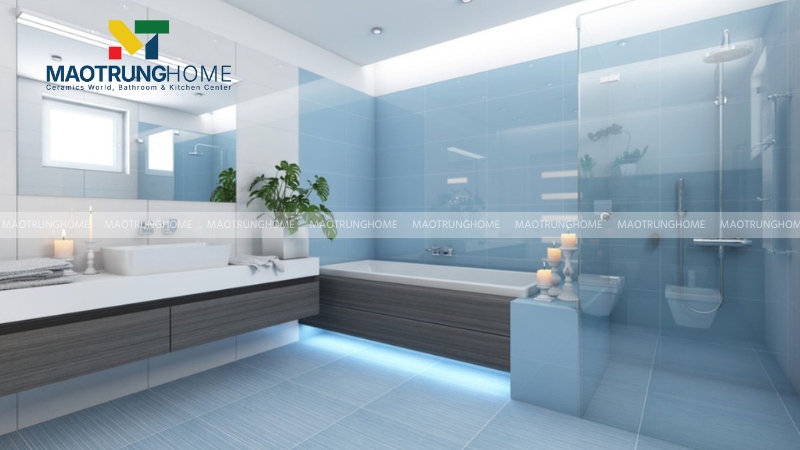 Mẫu gạch màu xanh dương và xanh nước biển (Mẫu 1)