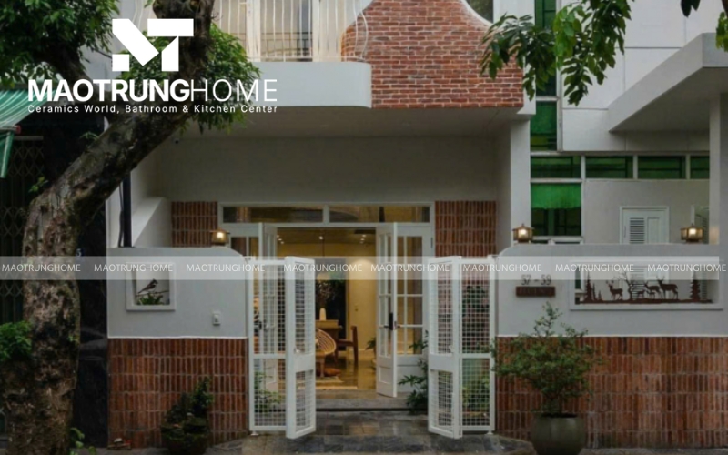 Gạch ốp mặt tiền phong cách Rustic mang lại vẻ đẹp hoài cổ