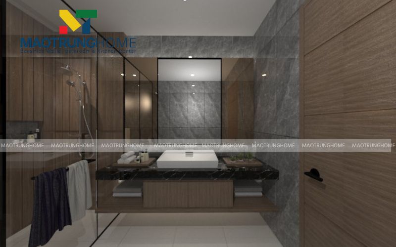 Xu hướng gạch vân gỗ tông sáng dẫn đầu kiến trúc nội thất 2026