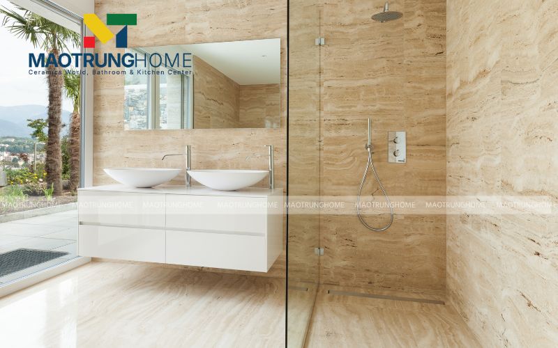Sự kết hợp giữa vẻ đẹp của gỗ và độ bền của gạch Porcelain