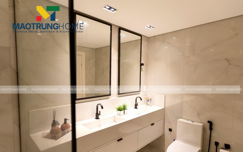 Gạch ốp tường nhà tắm nhỏ