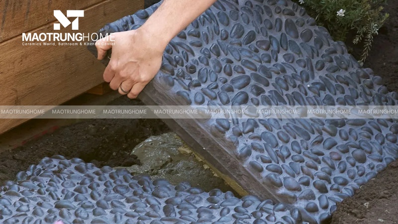Cách lát gạch sỏi tạo ấn tượng cho không gian