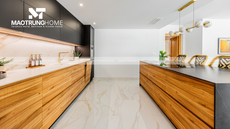 Vân đá marble sang trọng cho nhà bếp