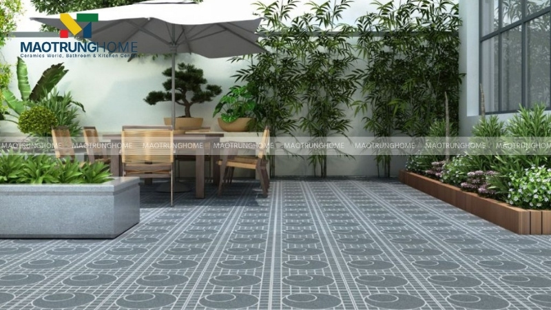 Gạch 40x40 là kích thước lý tưởng cho sân thượng