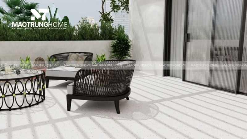 Các hạt đá nhỏ nhiều màu sắc tạo nên bề mặt sinh động