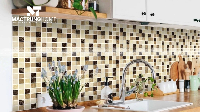 Mẫu gạch mosaic hình vuông