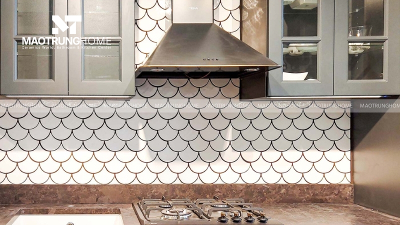 Mẫu gạch mosaic vảy cá mềm mại