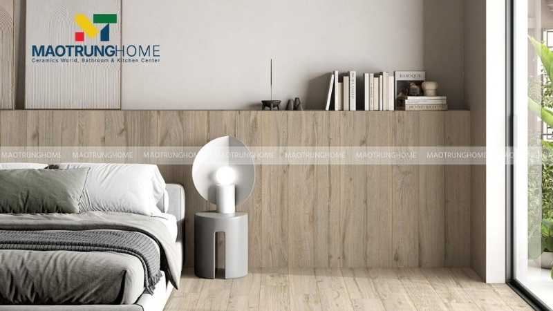 Cách chọn gạch lát nền phòng ngủ với tường trắng
