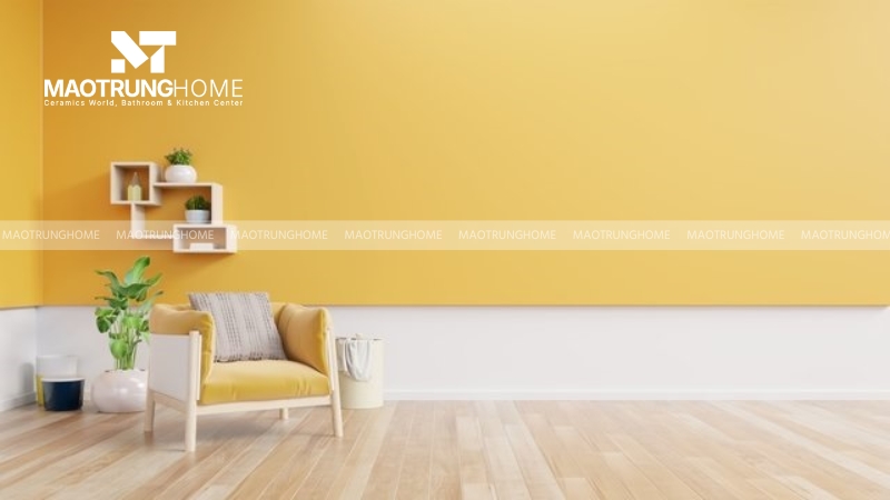 Sức hút của tường màu vàng nhạt trong thiết kế nội thất
