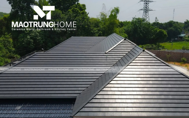 Ngói xi măng màu và công nghệ phủ hiện đại