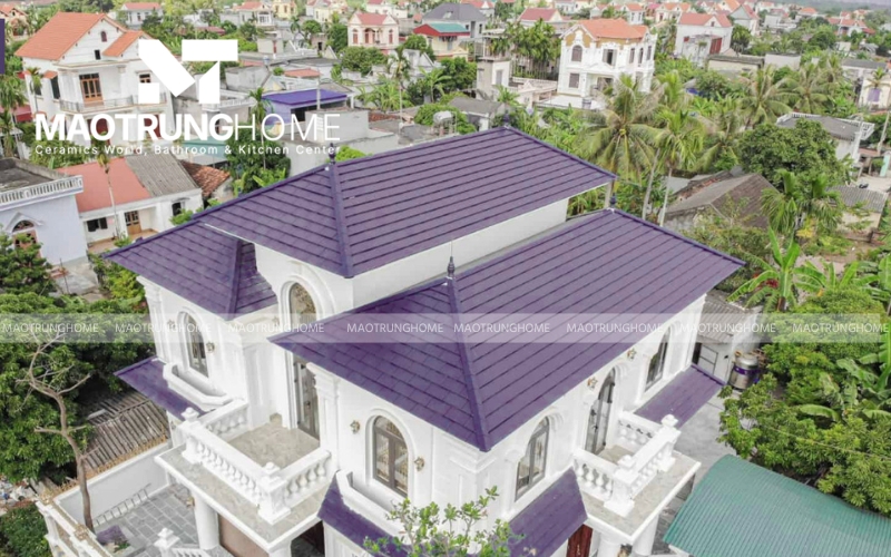 Ngói phẳng tráng men màu xám ghi xu hướng kiến trúc năm 2026